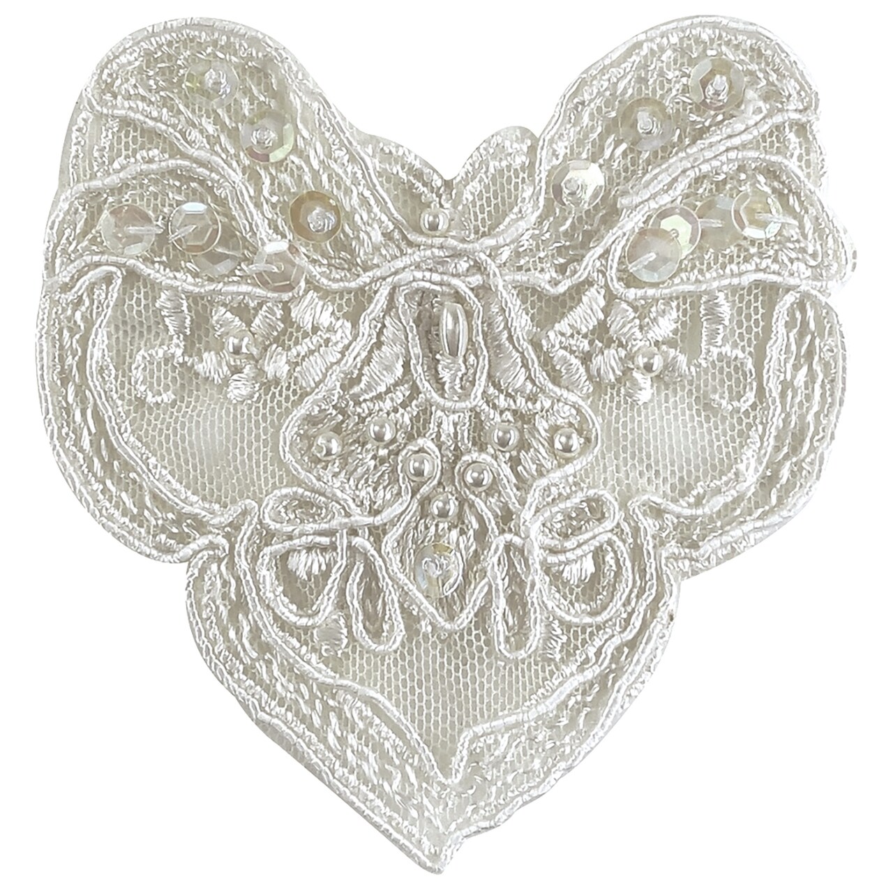 Vintage Corded Pearl and Lace Applique
